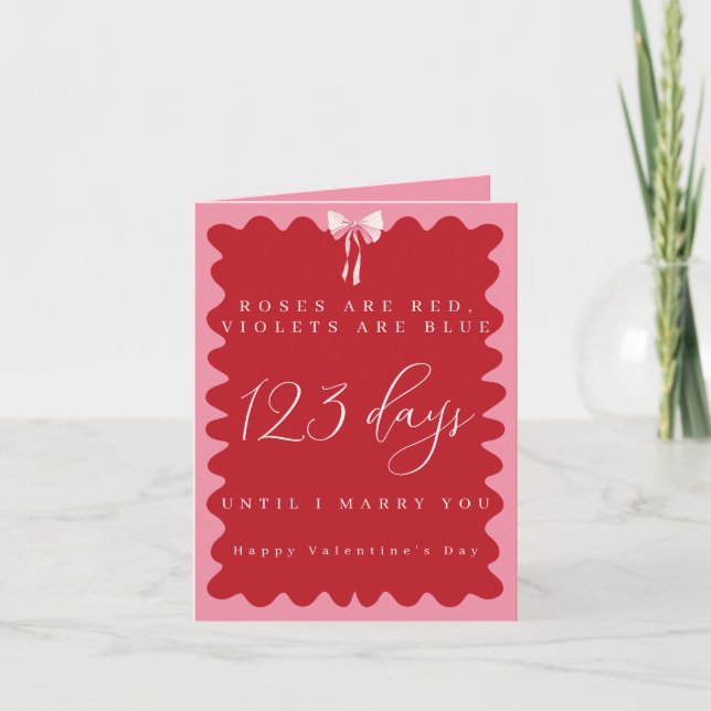 Valentines day Fiance Make ska vara hustru som ska Kort (Framsida)