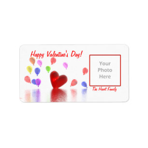 Valentines day Firande (foto ram) Adressetikett
