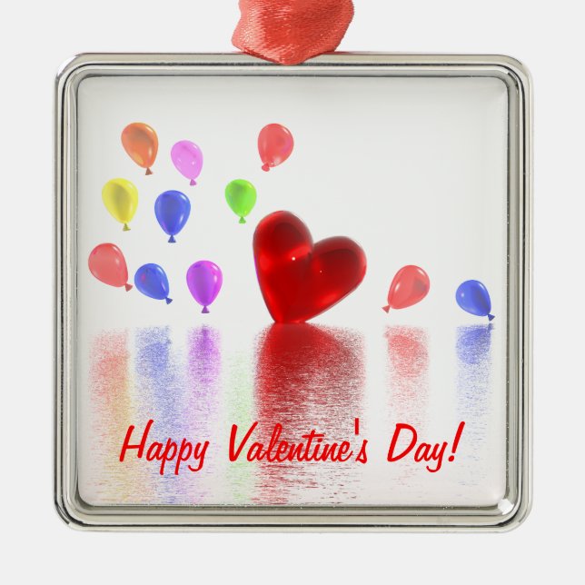 Valentines day Firande Julgransprydnad Metall (Framsidan)