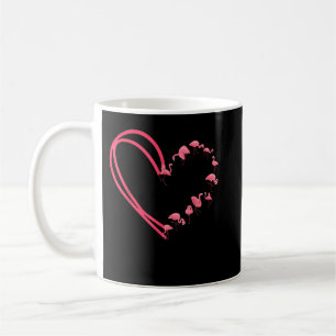 Valentines day Flamingo Valentine Heart Shape Kaffemugg