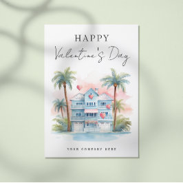 Valentines Day Florida House Realty Marknadsföring Helg Vykort