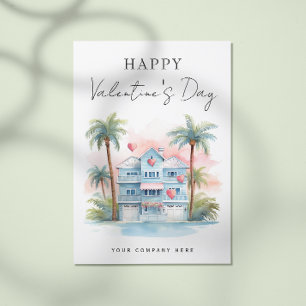 Valentines Day Florida House Realty Marknadsföring Helg Vykort