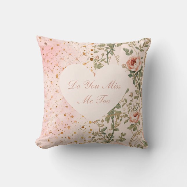 Valentine's Day, Flowers Pixels,Do You Miss Me Too Kudde (Framsida)