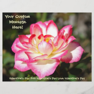 Valentine's Day Flyer anpassad Rosa Vit Ros