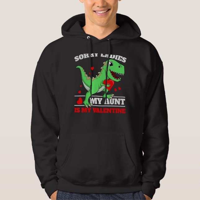 Valentines Day For Aunt Is My Valentine Boy Auntie Hoodie (Framsida)