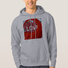 Valentines Day  for Boys Girls Red Hearts Hoodie