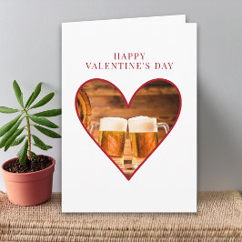 Valentines Day for Him, Beer Lover Valentine Heart Kort