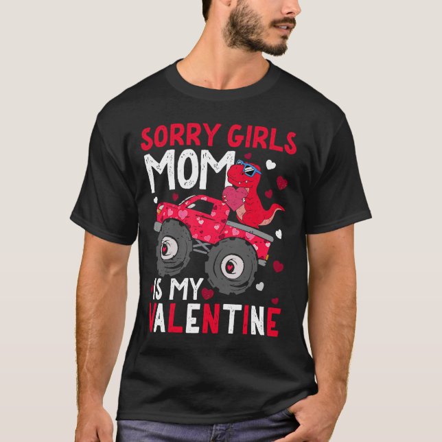 Valentines day för Småbarn Boys Son Dinosaur Monst T Shirt (Framsida)