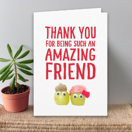 Valentine's Day for Vegan Friend, Cute Fruits Love Kort