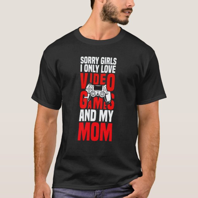 Valentines Day for Video Games Gamer And Mom  1 T Shirt (Framsida)