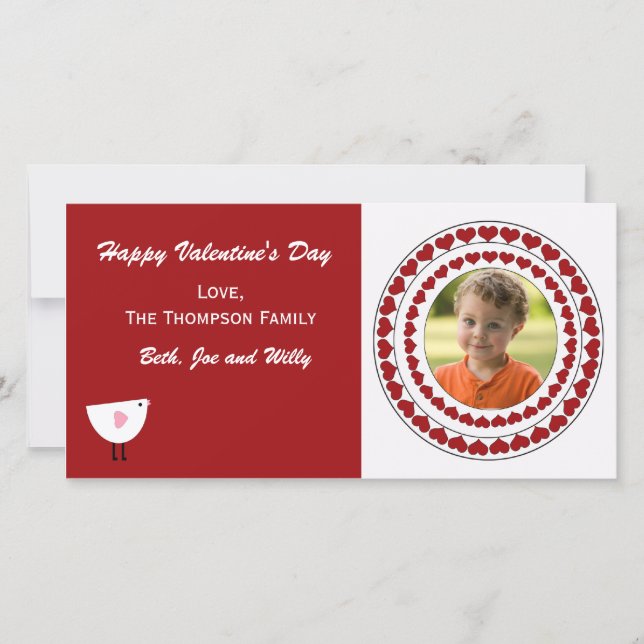 Valentines day-fotokort julkort (Framsida)