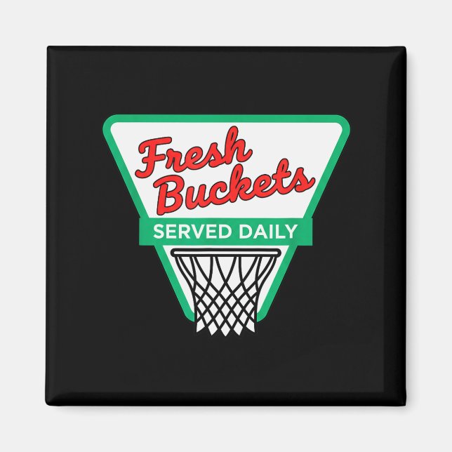 Valentines Day Fresh Buckets Served Daily - Basket Magnet (Framsidan)