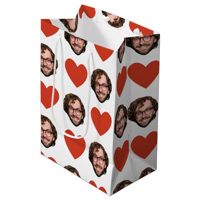 Valentines Day Funny Custom Face Photo Love Heart (Framsidan Vinklad)