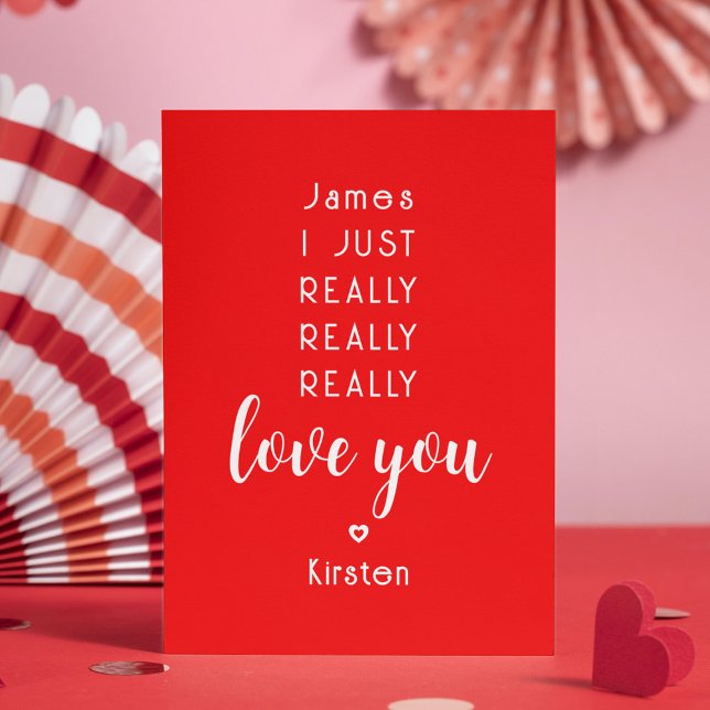 Valentines day Funny Kärlek You Personlig Namn Julkort (Skapare uppladdad)