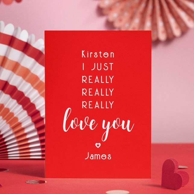 Valentines day Funny Kärlek You Personlig Namn Julkort (Skapare uppladdad)