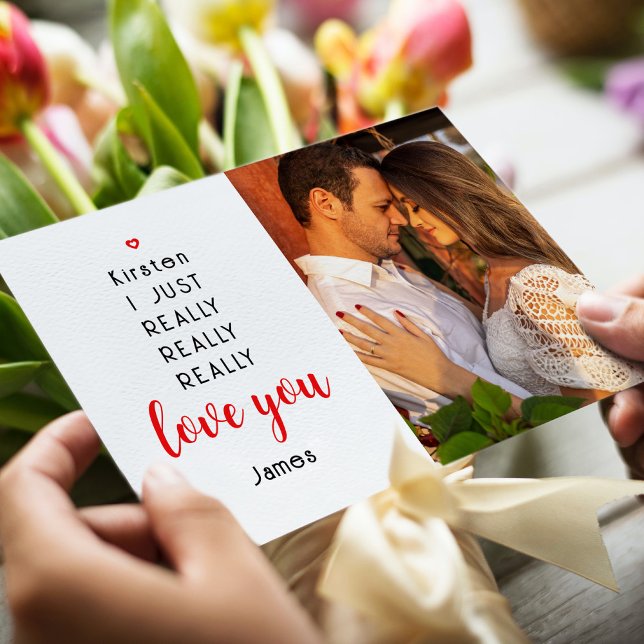 Valentines day Funny Kärlek You Photo Namn Julkort (Skapare uppladdad)