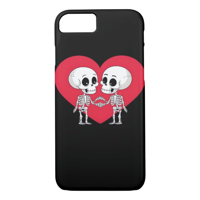 Valentines day Funny Skeleton Hand Heart Case-Mate iPhone Skal (Baksida)