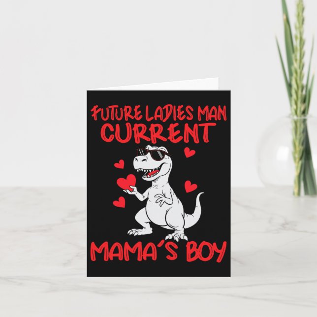 Valentines day Future Dam Man Current Mamas Boy Kort (Framsida)