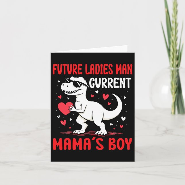 Valentines day Future Dam Man Current Mamas Boy Kort (Framsida)