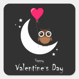 Valentines day fyrkantigt klistermärke