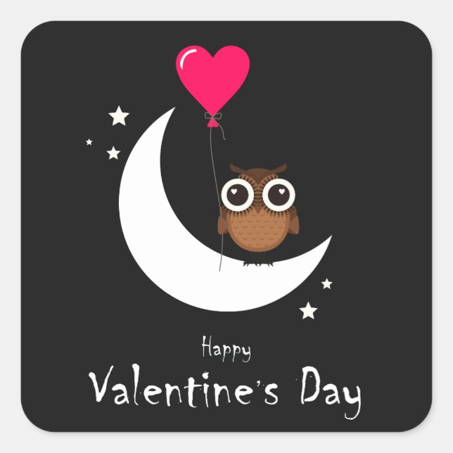 Valentines day fyrkantigt klistermärke (Framsida)