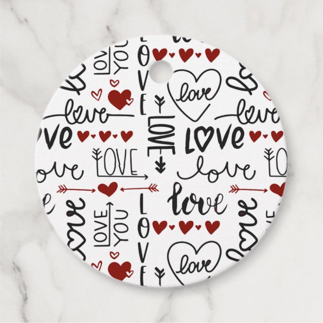 Valentines Day Gåvor Etiketter (Framsida)