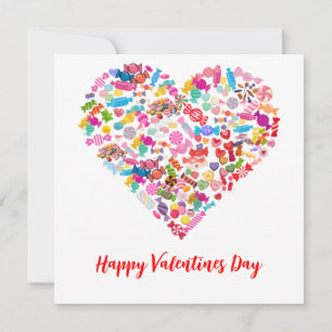 Valentines day ger Candy Heart-formgivning Inbjudningar