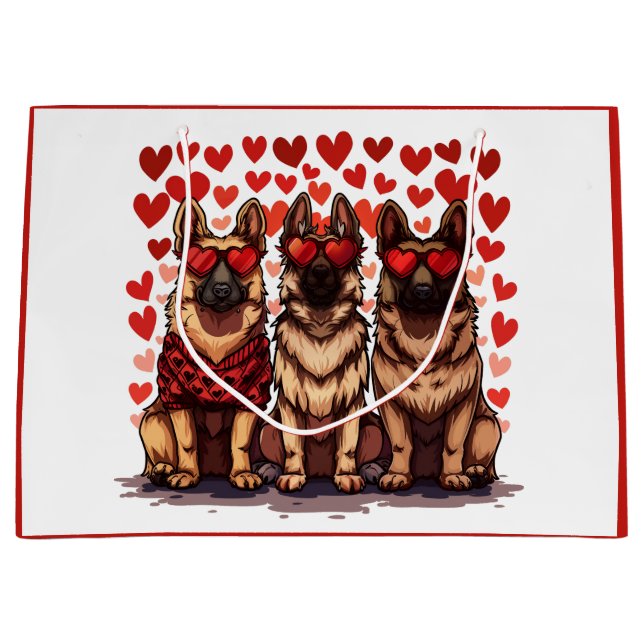 Valentines day German Shepherd Hundar (Framsidan)