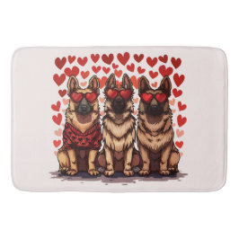 Valentines day German Shepherd Hundar Badrumsmatta