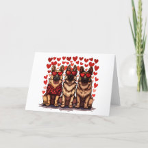 Valentines day German Shepherd Hundar