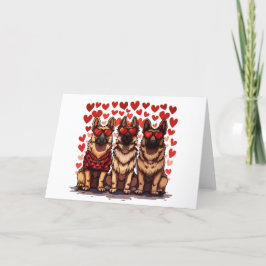 Valentines day German Shepherd Hundar Helgkort