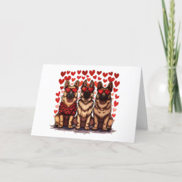 Valentines day German Shepherd Hundar Helgkort