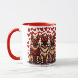 Valentines day German Shepherd Hundar Mugg