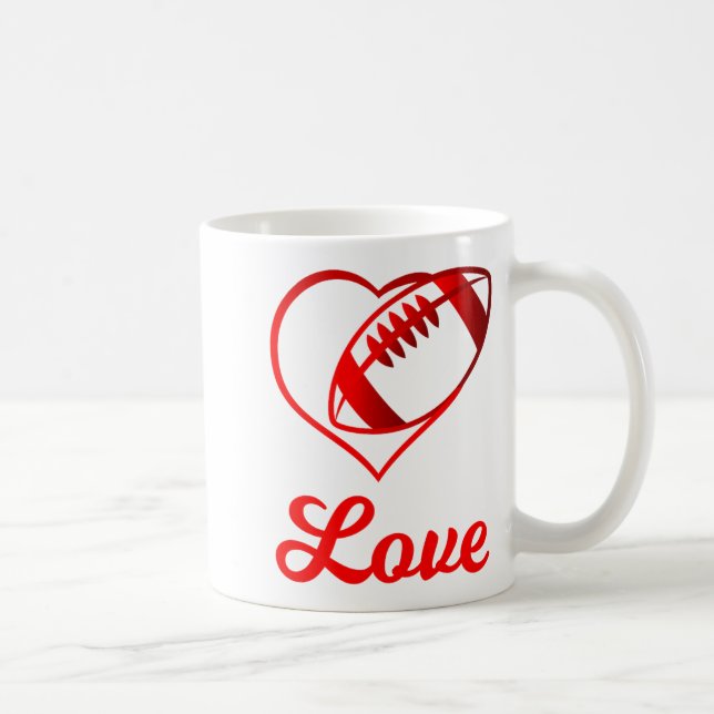Valentines Day Gift For Football Lovers  Kaffemugg (Höger)