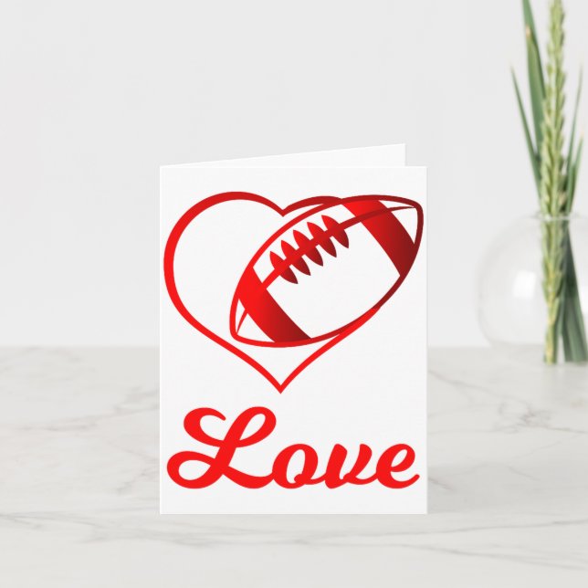 Valentines Day Gift For Football Lovers  Kort (Framsida)