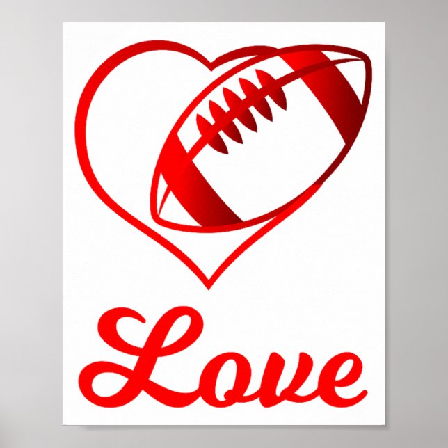 Valentines Day Gift For Football Lovers  Poster (Framsidan)