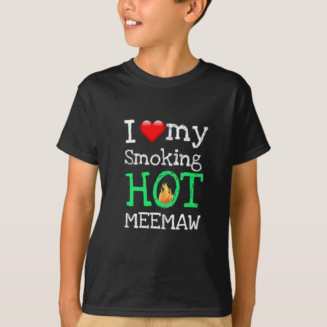 Valentines Day Gift IDEA ROKING HETT MEEMAW T Shirt (Framsida)