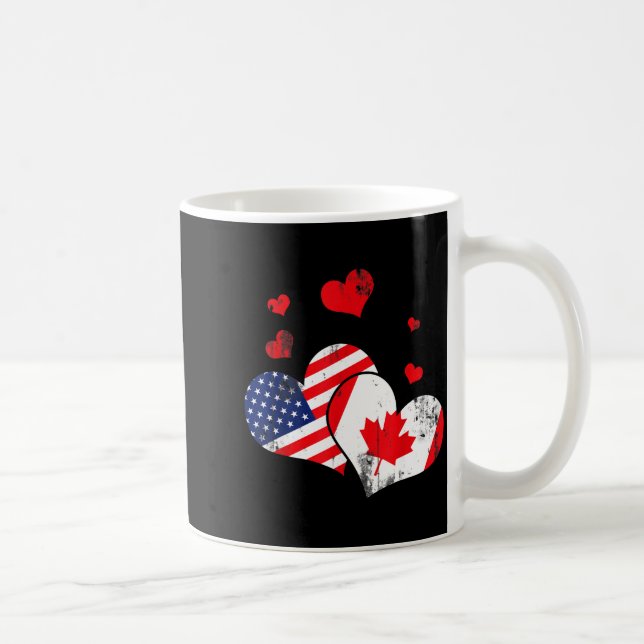 Valentine's Day Gift Maple Leaf Canada  Kaffemugg (Höger)