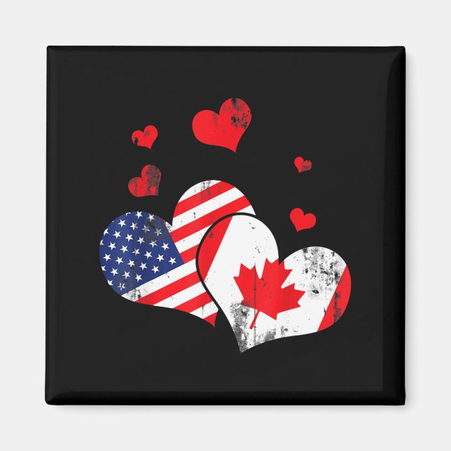 Valentine's Day Gift Maple Leaf Canada  Magnet (Framsidan)