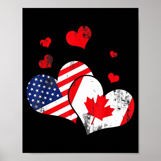 Valentine's Day Gift Maple Leaf Canada  Poster (Framsidan)