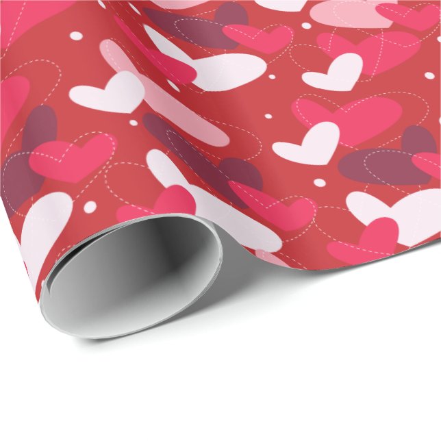 Valentines Day GIFT WRAP Presentpapper (Rullad Hörn)