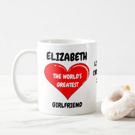 Valentines day Girlkompis I Kärlek You Red Heart Kaffemugg