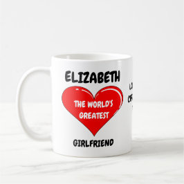Valentines day Girlkompis I Kärlek You Red Heart Kaffemugg