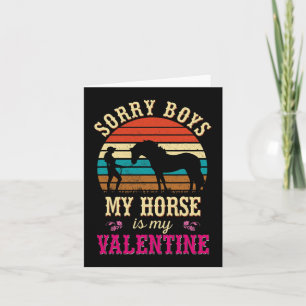 Valentines day Girls beklagar att mina hästar är m Kort