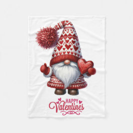 Valentines day Gnome Fleecefilt