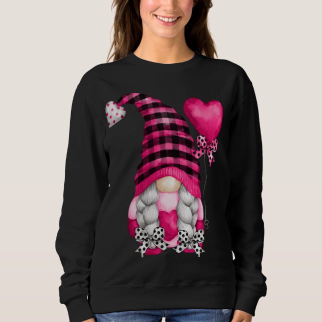Valentines day Gnome Kärlek T Shirt (Framsida)