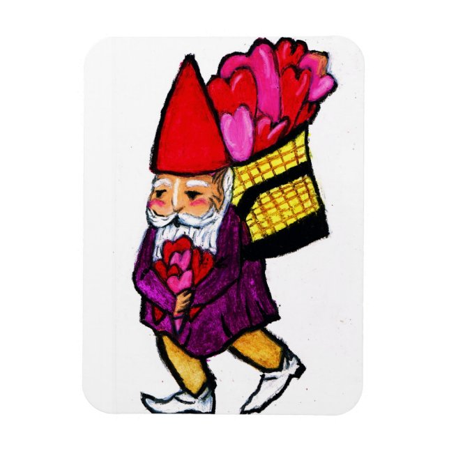 VALENTINES DAY GNOME magnet (Vertikal)