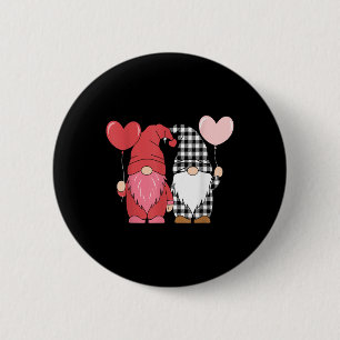 Valentines day Gnomes Cute Red Hearts Kärlek Gnome Knapp