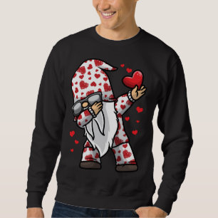 Valentines day Gnomes Play och Hearts Kärlek Gift Lång Ärmad Tröja