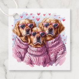 Valentines day Golden Retriever Hundar Gåvor Etiketter